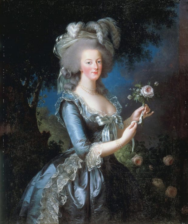 Élisabeth Louise Vigée Le Brun, Marie Antonine with a rose, 1783, Palace of Versailles, Versailles, France (Public Domain)